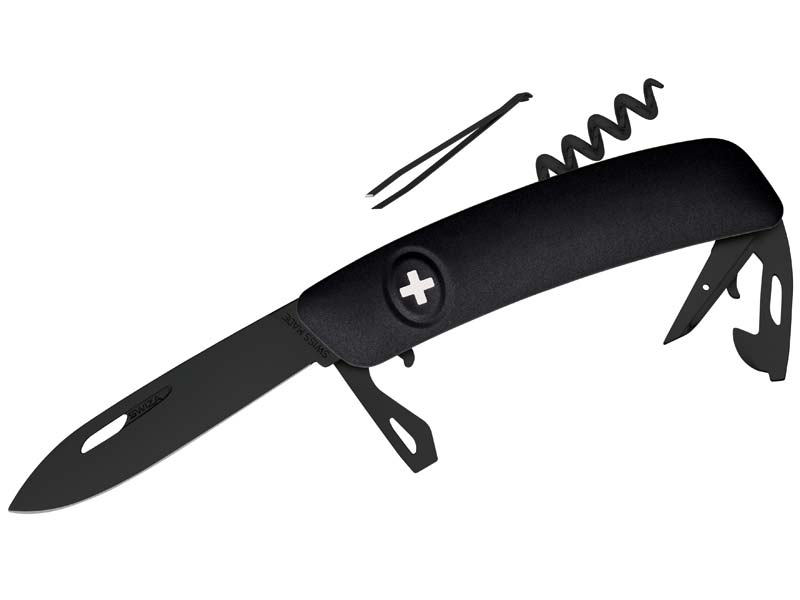 Swiza Messer SWIZA D03 Schweizer Messer HER#690312 ALLBLACK, PVD