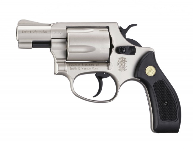 SMITH & WESSON Gasrev. S&W Chief Spec.Nickel 9mm R./.380 Kunststoffgriff