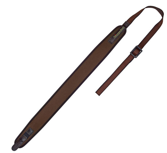 Gewehrriemen NIGGELOH Neopren braun Schnellverschl.