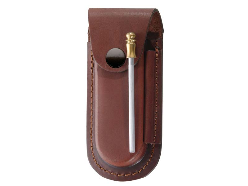 HERBERTZ 26751110 Braunes Messeretui f.11 cm Heftlänge;m. Abziehsta