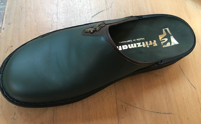 Fritzmann Pantoffel grün Hirsch All-28111 Pantos