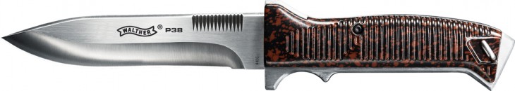 WALTHER Ulm Messer P38 Knife WALTHER #5.0738 440C Lederscheide