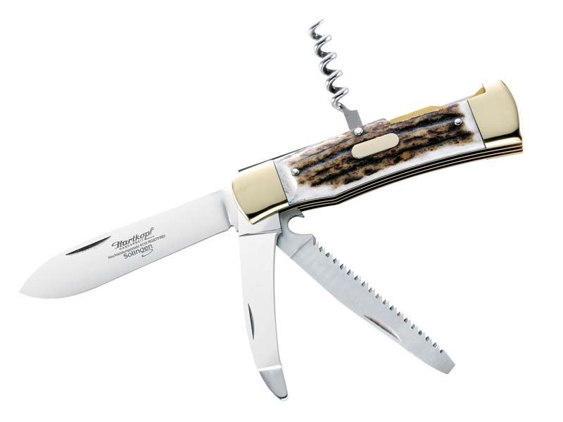 HARTKOPF Solingen 322911 HARTKOPF 4tlg. HH Jgd.m.Korkenzieher Stahl1.4110