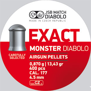 JSB Match Diabolo JSB DIABOLO EXACT MONSTER 4,52 mm, 400er Dose