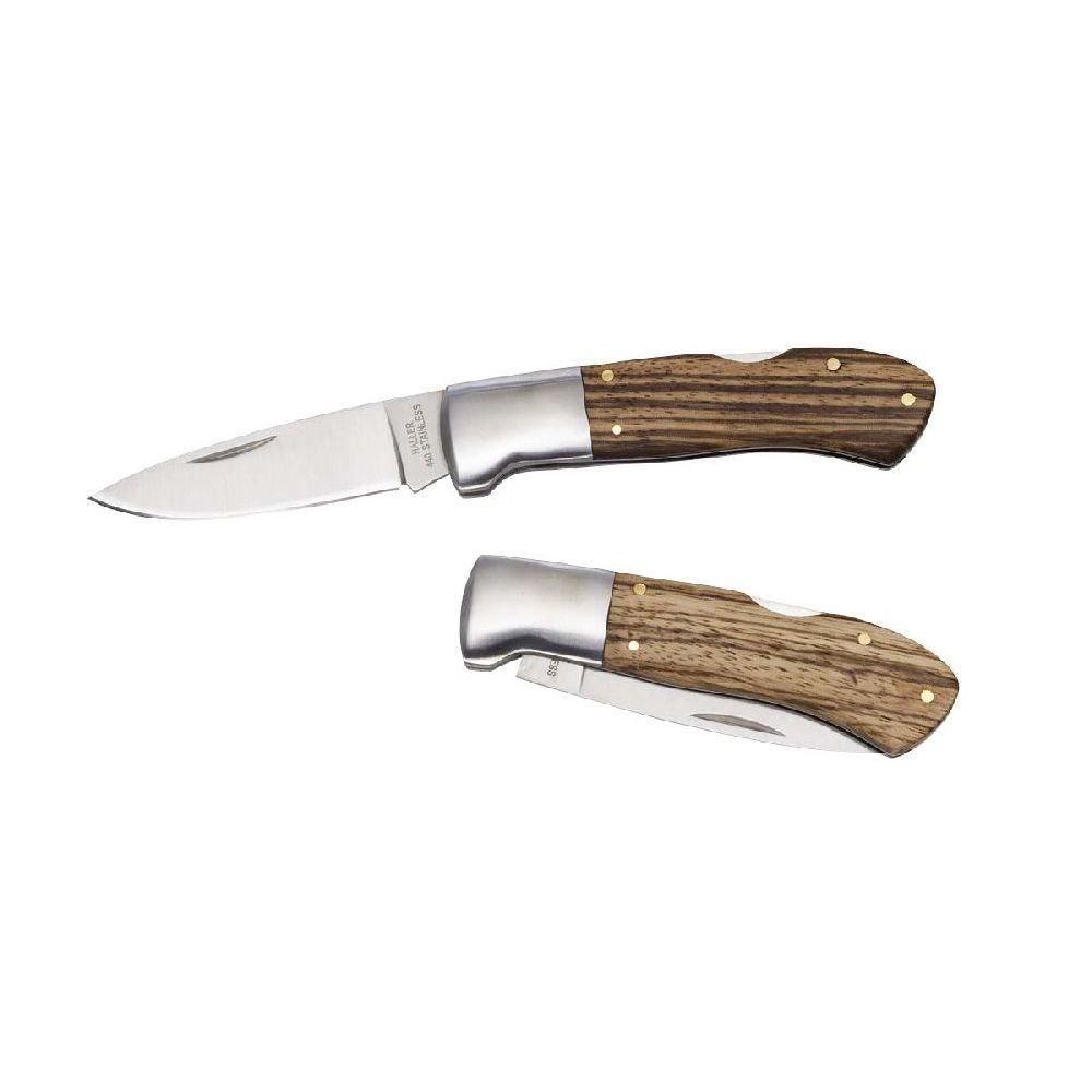 Haller Stahlwaren 40412 Taschenmesser Zebraholz m. Stahlbacken